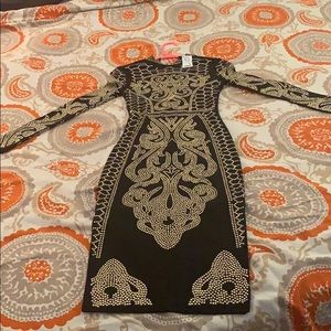 Akira Chalice midi stud dress